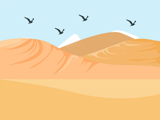Sand Dune Concept IllustrationVector Style