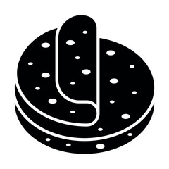 Flat Tortilla Icon – Mexican Food Vector Illustration
