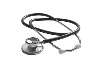 Detailed close-up of a silver and black medical instrument, resting on black