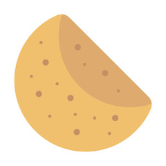 Flat Tortilla Icon – Mexican Food Vector Illustration