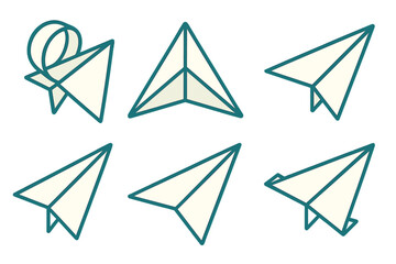 Different designs of paper airplanes for creativity and fun during crafting activities