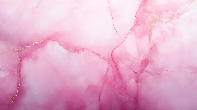 Delicate Pink Marble Veins and Transparent Abstract Watercolor Texture for Elegant Backdrop Design