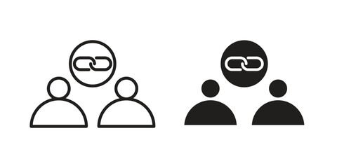 Affiliate link icon art in black and white