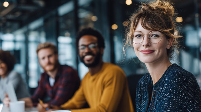 Grupo de compañeros de trabajo - Powered by Adobe