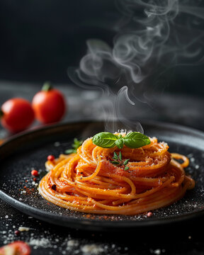 Plato de pasta espagueti