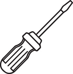 Fototapeta premium screwdriver outline vector illustration line&nbsp;art