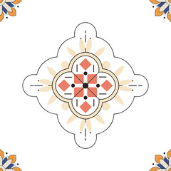 Vintage metal nautical flower vector illustration and decoration symbol design