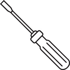 Fototapeta premium screwdriver outline vector illustration line&nbsp;art