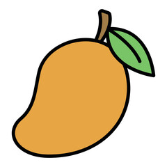 Mango Icon – Tropical Fruit Vector Illustration