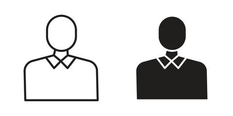 Businessman icon art in black and white