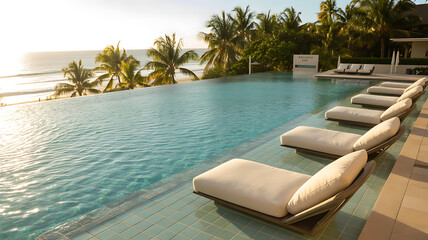 Obraz premium swimming pool in hotel