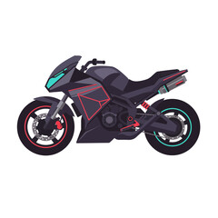 Obraz premium Sleek modern sport motorcycle ready for thrilling high-speed rides