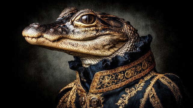 A frog wearing a suit and tie