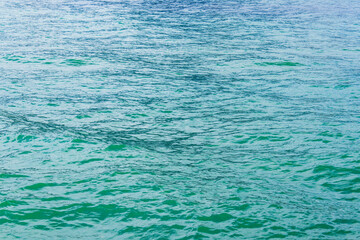 Close up of blue-green seawater ripples