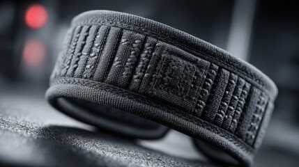 Close up of a textured silicone wrist brace for support