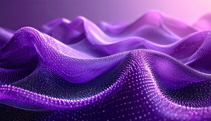 Abstract purple dotted wavy surface