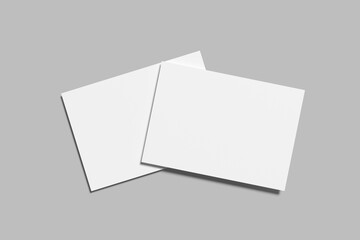 a5 flyer landscape blank mockup