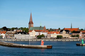Fototapeta premium The Danish port of Helsingør, seen from the sea