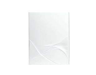 Abstract white waves flow on a light gradient, against a black background