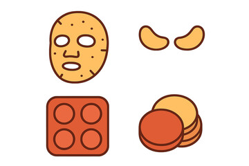 Healthy snacks and face mask for a relaxing self-care day at home