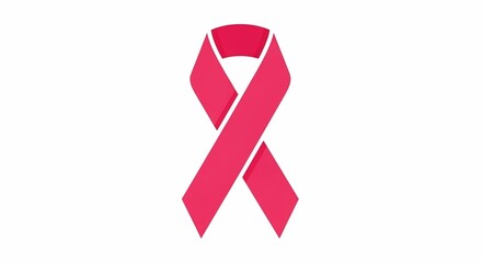 Pink ribbon, symbol of breast cancer awareness.