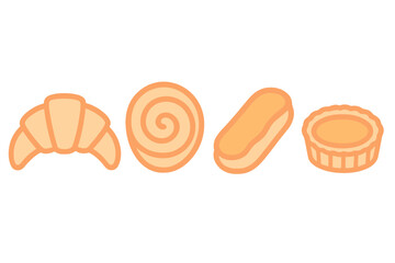 Assorted pastries displayed on a table showcasing various sweet treats perfect for enjoying at breakfast or dessert time