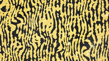 平成ギャル風！金色にギラギラと輝くゼブラ柄背景