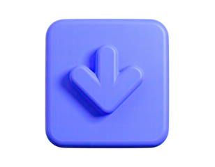 3D-rendered purple icon featuring a downward arrow within a rounded square