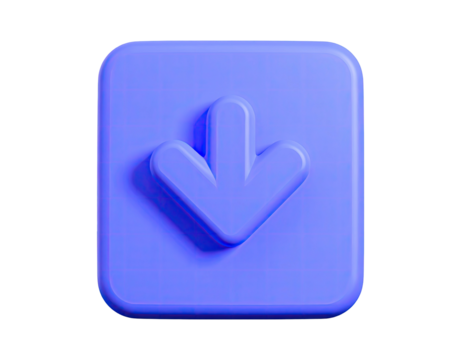 3D-rendered purple icon featuring a downward arrow within a rounded square