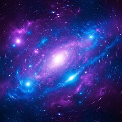 Obraz premium Deep space galaxy with bright