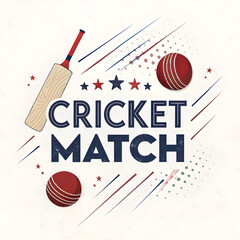 minimalist cricket match poster bold typography