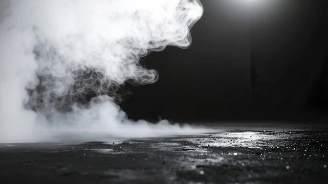 Dramatic smoke plume abstract