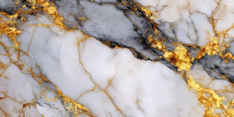 Elegant Abstract Marble Texture with Gold and White Veins on Light Background for Stylish Design Projects