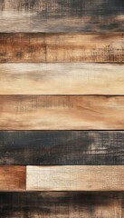Rustic Wooden Planks Background with Vintage Textures, Warm Tones, and Varied Sizes for Design Use