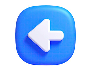 A white, rounded arrow pointing left, on a blue, rounded square with grid