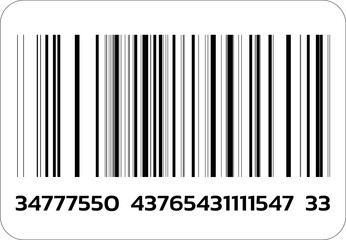 Barcode isolated. Code stripes sticker, Barcode labels. Simple fake bar code, Bar code for web design, Barcode product distribution icon