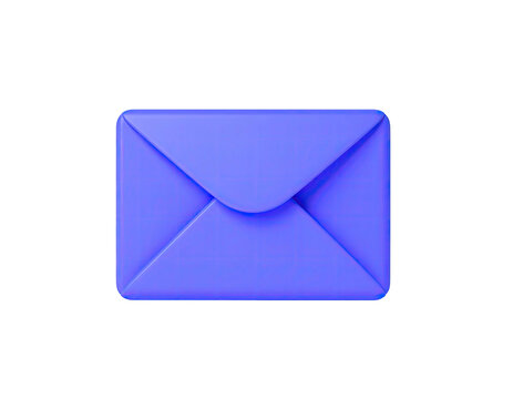 3D rendering of a glossy, lavender colored envelope against a black background - Powered by Adobe
