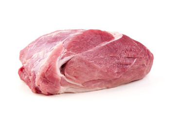 Fresh Pork Loin Roast, isolated on white background