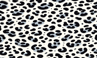 Elegant white leopard fur pattern texture vector with seamless camouflage background suitable for fashion clothing, artistic wallpapers, and textile prints.
