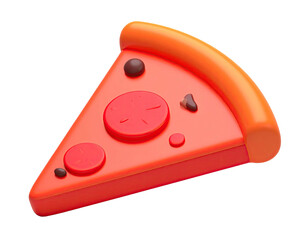 A single glossy, vibrant slice of pizza with toppings against a black backdrop