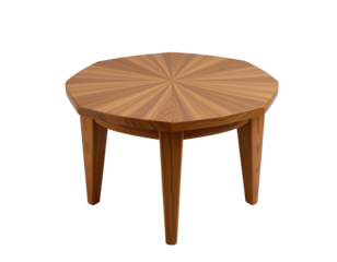 Elegant Wooden Octagonal Coffee Table with Unique Design Elements