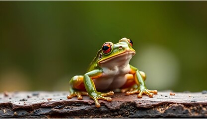 green tree frog on a Surface