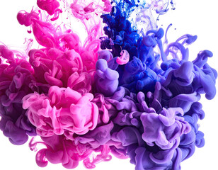 Obraz premium Colorful ink plumes swirling and mixing in vibrant shades, abstract beauty
