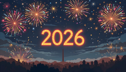 The Year 2026 A Visual Showcase of Festive New Year's Celebrations and Essential Planning Tools  