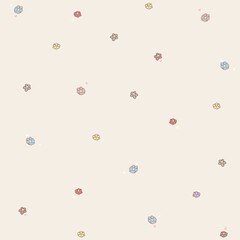Minimal colorful little flowers , cute mini colorful flowers ,doodle cute little flower 
