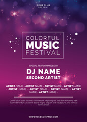 Abstract music festival poster 1 PRINT