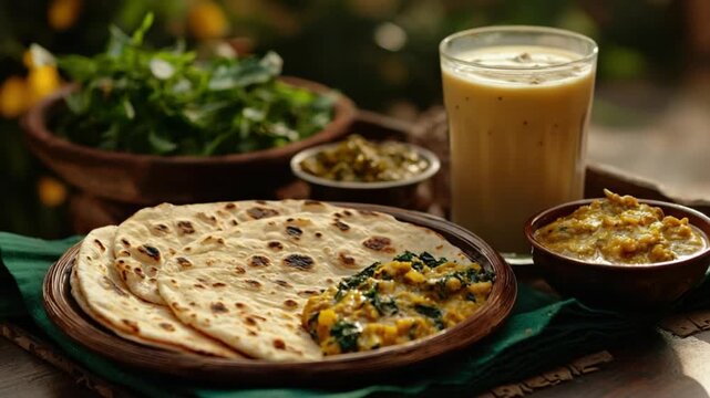 makki di roti sarson da saag punjab, indian food orbit video