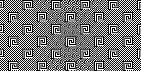 Monochrome meander or greek key pattern
