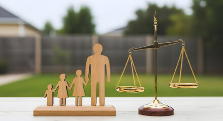 Lawyer facilitating wealth transfer for a family in a modern office, wealth transfer, inheritance planning