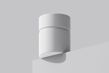 Blank Kraft paper tube can mockup  3d rendering 